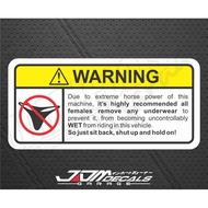 Funny Warning Sticker - Underwear