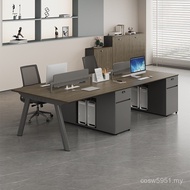 Double Staff Office 6 Combination Position 4 Desk Company Financial Table Chair People Table Staff T