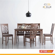 Jo ELLE – Allegro Dining Set (1+6) / 1.5M Dining Table + Chair / Meja Makan Set / 6 Kerusi + 1.5M Me