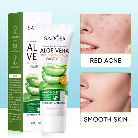 SADOER Aloe Vera Face Gel Anti Acne Whitening Hydrating Anti-aging Moisturizing Facial Cream Face Sk