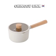 Neoflam Fika 16cm Milk Pan Induction with Glass lid and silicon rim