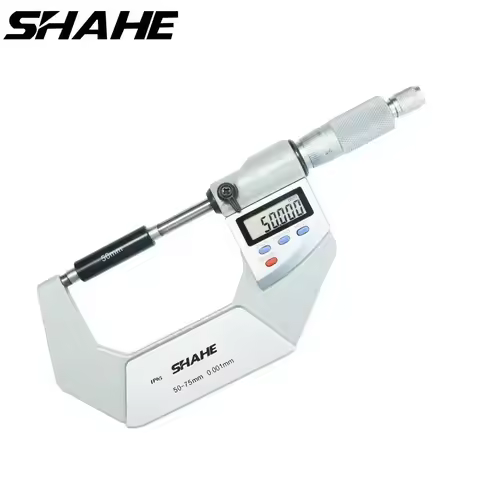 SHAHE IP65 Digital Electronic Outside Micrometer 0-25/25-50/50-75 /75-100 mm Digital Micrometer 0.00