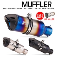 【Trending】 51mm Motorcycle Exhaust Muffler Escape Moto For Z900 CB650 YZF R1 R6 MT07 MT09 Motorcross