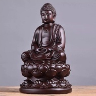 [Ebony of Ebony] Ebony carved statue of Sakyamuni Buddha orn [Ebony carved statue of Sakyamuni Buddh