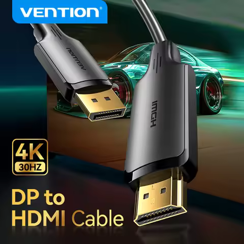 Vention Displayport to HDMI 4K30Hz/4K60Hz Cable 1080P Display Port Cable Converter For PC Laptop Pro