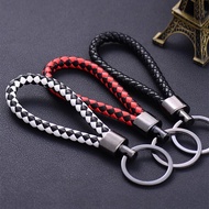 Multicolor Woven Leather Keychain Couple Creative Key Ring Car Key Rental Apartment Key Chain Men And Women