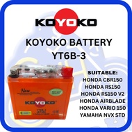 ORIGINAL KOYOKO BATTERY YT6B-3 YTZ7S-BS YTZ8 YTZ10S BATTERY NVX XMAX YAMAHA MOTOR BATTERY HONDA BATT