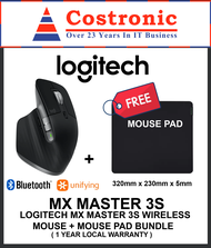 Logitech MX Master 3S Wireless Mouse Hyper Fast Scroll Wheel + Mouse Pad Bundle