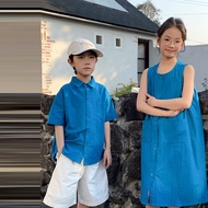 Children Summer Clothes Brothers Sisters Clothes Japanese Art Sisters Brothers Clothes Shirts Short-