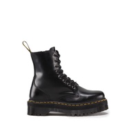 Dr Martens รุ่น Jadon Zip รองเท้า Unisex 8 รูร้อยเชือก - สีดำเงา