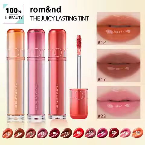 rom&nd THE JUICY LASTING TINT-12 Shades,Lightweight Hydrating,Lip Stain,Lip Glosses,Luxury Makeup,Ko