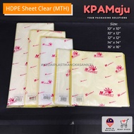 [±380g] HDPE Plastic Sheet Clear (MTH) - Plastic Sheet Transparent, Plastic HDPE Sheet, Plastic Bag