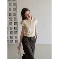 [EGGKA] polo neck knitted sweater