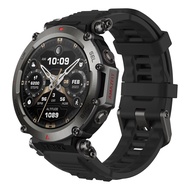 Amazfit T-Rex Ultra Smart Watch for Men, 20-Day Battery Life, 30m Freediving, Dual-Band GPS &amp; Offline Map Support, Mud-Resistant &amp; 100m Water-Resistant, Military-Grade Outdoor GPS Sports Watch, Black