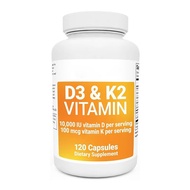 Dietary fiber supplement/K2 + D3 mineral supplement/vitamin capsules/120 capsules