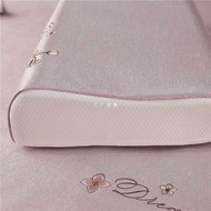 Summer Household Ice Silk Latex Pillowcase Student Single Embroidered Memory Pillow Pillowcase Single Pack Baby Washable
