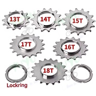 13T 14T 15T 16T 17T 18T Fixie Gear Track Bike Single Speed 1/8inch Cog Lock Ring Fixie Sprocket Cogs