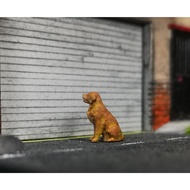 3D Receh 1 Golden Retriever 2 Sitting Dog64 Diorama Model Miniature Hot Wheels Diorama Diecast Hot W