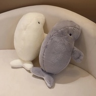 COD Cartoon Solid Color Manatee Plush Toys Cute Dugong Plushie Sea Cow Marine Animal Stuffed Doll Me