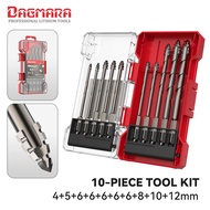 DAGMARA 4-Flute Sawtooth Eccentric Drill Bit Set Heavy-Duty Carbide Tip Precision Ground for Metal/W
