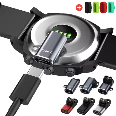 For Garmin Fenix 7X/6/6S/6X Watch Charger Micro USB Type-C 8 Pin Adapter Portable Charger Converter 