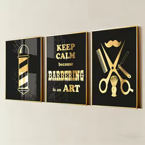3 Barber Shop Decor Beauty Art Hairdressing Art Haircut Poster Beauty Treatment Barber Gift Hairdres