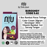 Free Gift NYU Hair Color Halal Burgundy Pewarna Rambut Sah Solat Tutup Uban Bebas Ammonia Long Lasti