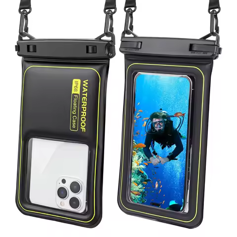 Phone Waterproof Bag - Phone Case with Tether, Essential for Beach, Swimming, Skiing, Drifting, and 