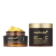 Medicube Glass Skin Duo for Uneven Skin: Deep Vita C Toner Pads and Deep Vitamin C Golden Capsule Fa