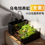 Small Lazy Eco-friendly Turtle Aquarium Turtle Tank Turtle Aquarium Desktop Breeding Fish Mixed Bree