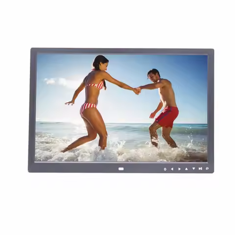 17 inch HD loop playback video player 7 touch buttons infront digital photo frame digital picture fr