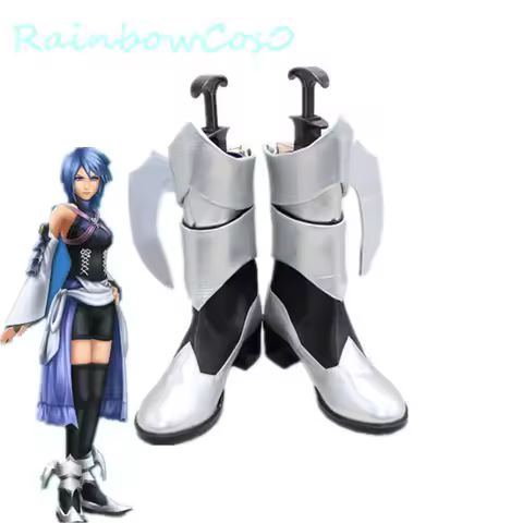 Kingdom Hearts Aqua Boots Cosplay Shoes Anime Game Props Halloween RainbowCos0 W629