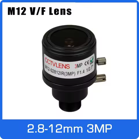 3Megapixel Varifocal CCTV Lens 2.8-12mm M12 Mount 1/2.7 inch Manual Focus and Zoom For 720P 1080P IP
