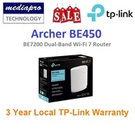 TP-Link Archer BE450 BE7200 Dual-Band Wi-Fi 7 Router with 1× 10G WAN/LAN, 1× 2.5G & 3× 1G, EasyMesh 