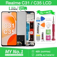 Original LCD with Frame for REALME C35 / REALME NARZO 50A PRIME LCD Display Screen+Touch Screen Digi