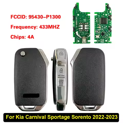 CN051160 Original PCB Flip Remote Key For Kia Carnival Sportage Sorento 2022-2023 With 433Mhz 4A Chi