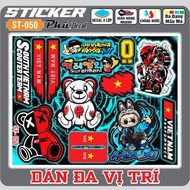 ComBo Sticker, Sticker, Devil Bear, Violent Devil Bear, Letter Stamp, Fork Cam Rabbit, Stickers, Sup