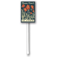 Uptell Please Do Not Walk In Flower Bed Yard Signs with Stakes Aluminum Sign for House/Front Door an