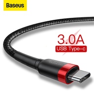 Baseus สายชาร์จ USB Type Cสายชาร์จข้อมูลสำหรับ Samsung Poco ชาร์จเร็ว3.0สาย USB C ชาร์จเร็วสำหรับ Huawei Xiaomi USB-C