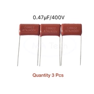 474J400 0.47uf 400V 470nF 400V 1 Set Has 3 Pieces 0.47uf/400V Size 9.0x15.0mm