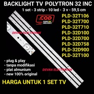 backlight polytron 32 inch pld 32T710 32T700 32D700 - lampu backlight tv polytron 10k 3v 32 inch