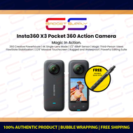 Insta360 X3 Pocket 360 Action Camera [2.29" Massive Touchscreen | 4K Single-Lens Mode | 1/2" 48MP Sensor] - Original Insta360 Malaysia