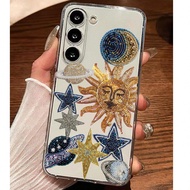 1pc Fashionable Sun, Moon, Pentagram, Universe Pattern Soft Phone Case Compatible With IPhone,, Hono