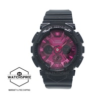 [Watchspree] Casio G-Shock for Ladies' Black and Red Series Glossy Metallic Black Resin Band Watch GMAS120RB-1A GMA-S120RB-1A