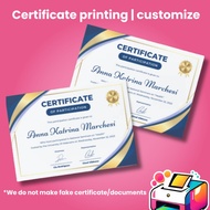 certificate printing | customize A5 size A5 paper certificate paper