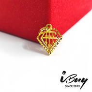 IBUY 916 Gold Diamond-Shaped Abacus Pendant 916 (22K)