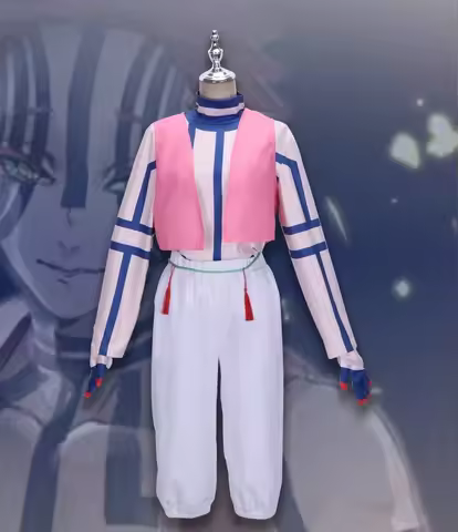 Anime Kimetsu No Yaiba Mugen Train Akaza Cosplay Costume Unisex Halloween Carnival Party Uniform Set