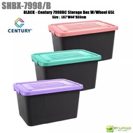 SHBX-7998/B BLACK - Century 7998BC Storage Box W/Wheel 65L L67*W44*H33cm
