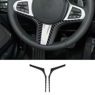 2pcs Carbon Fiber Car Front Steering Wheel Sheet Cover For BMW Z4 G29 2019-2022