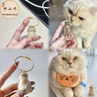 Better Memorial Cat Hair Storage Container Cat Shaped Keyring Portable Handmade Doll DIY Keychains A